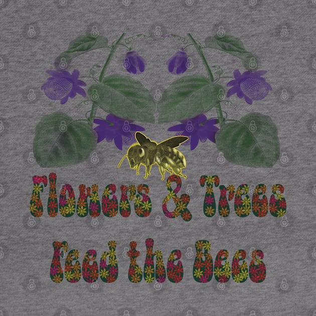 Flowers & Trees Feed the Bees by KateVanFloof